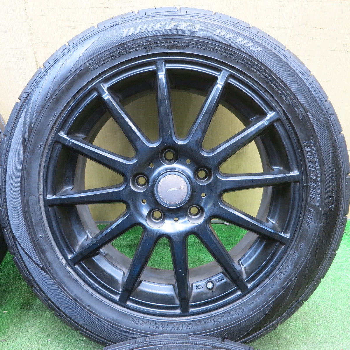 バリ溝！22年！ほぼ10分★205/55R16 ダンロップ ディレッツァ DZ102 AXEL S アクセルS 16インチ PCD114.3/5H★5050203AKノ