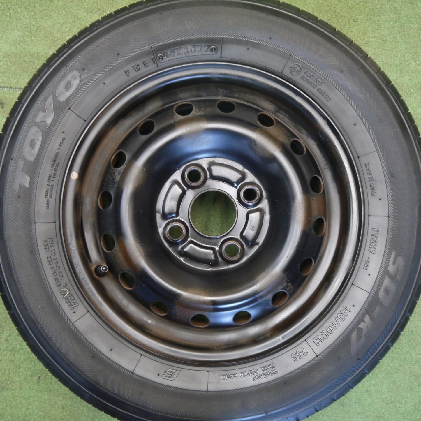 4本価格！22年★145/80R13 トーヨー SD-K7 スチール ホイール 13インチ PCD100/4H★6051904Hノ