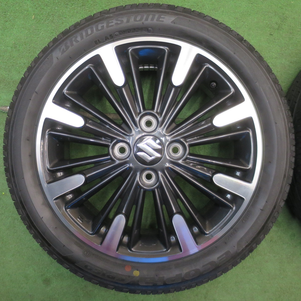 ほぼ未使用！キレイ★スズキ MK53S スペーシア カスタム 純正 165/55R15 ブリヂストン エコピア EP150 15インチ PCD100/4H★6051001NJノ