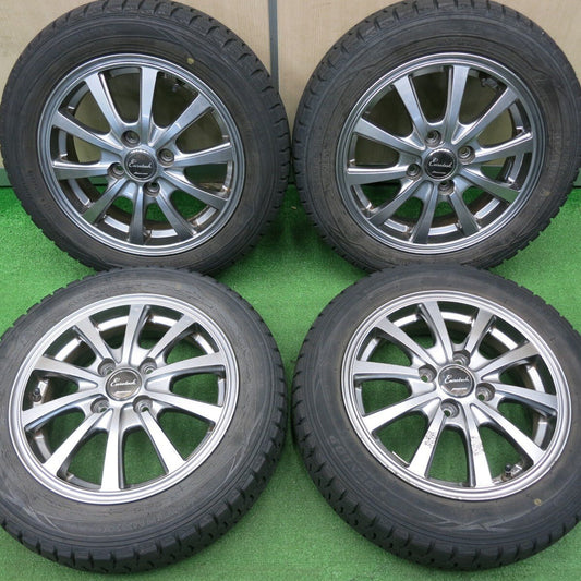 4本価格★スタッドレス 155/65R14 ダンロップ ウインターマックス WM01 Eurotech MANARAY SPORT PCD100/4H★4120709NJス