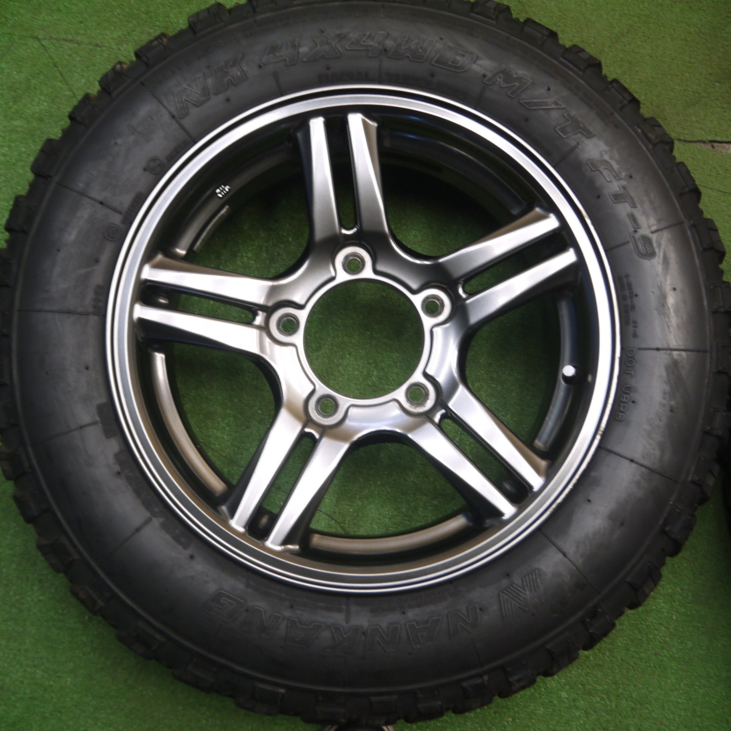 [送料無料] バリ溝！キレイ！9分★スズキ JB23 ジムニー ランドベンチャー 純正 ENKEI 175/80R16 ナンカン NK 4×4WD M/T FT-9 16インチ PCD139.7/5H★5021404Hノ