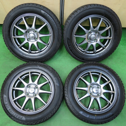 *送料無料* バリ溝！22年！キレイ！ほぼ10分★スタッドレス 185/60R15 プラクティバ アイス BP02 SPORT ABELIA 15インチ PCD100/4H★4060506イス