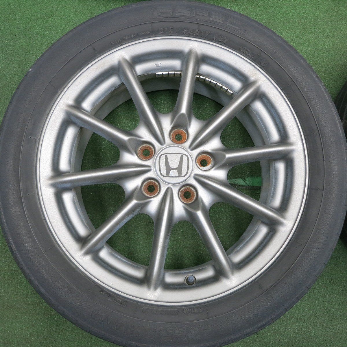 *送料無料* 4本価格★ホンダ RB オデッセイ アブソルート 純正 215/55R17 ヨコハマ ASPEC 17インチ PCD114.3/5H★4032410HAノ