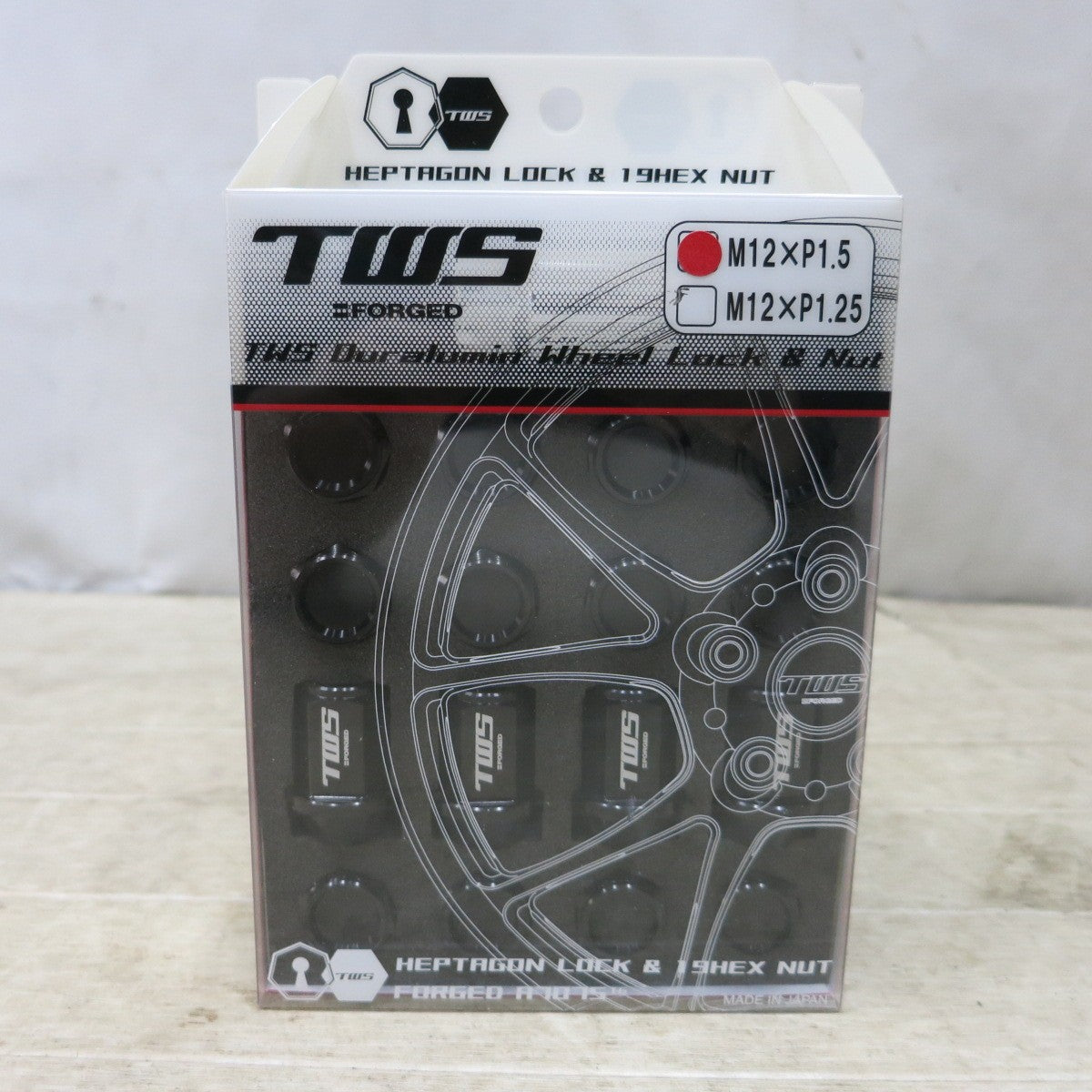 [送料無料] 未使用◆TWS FORGED ジュラルミン ホイール ロック ナット M12×P1.5 TWS16K BK◆