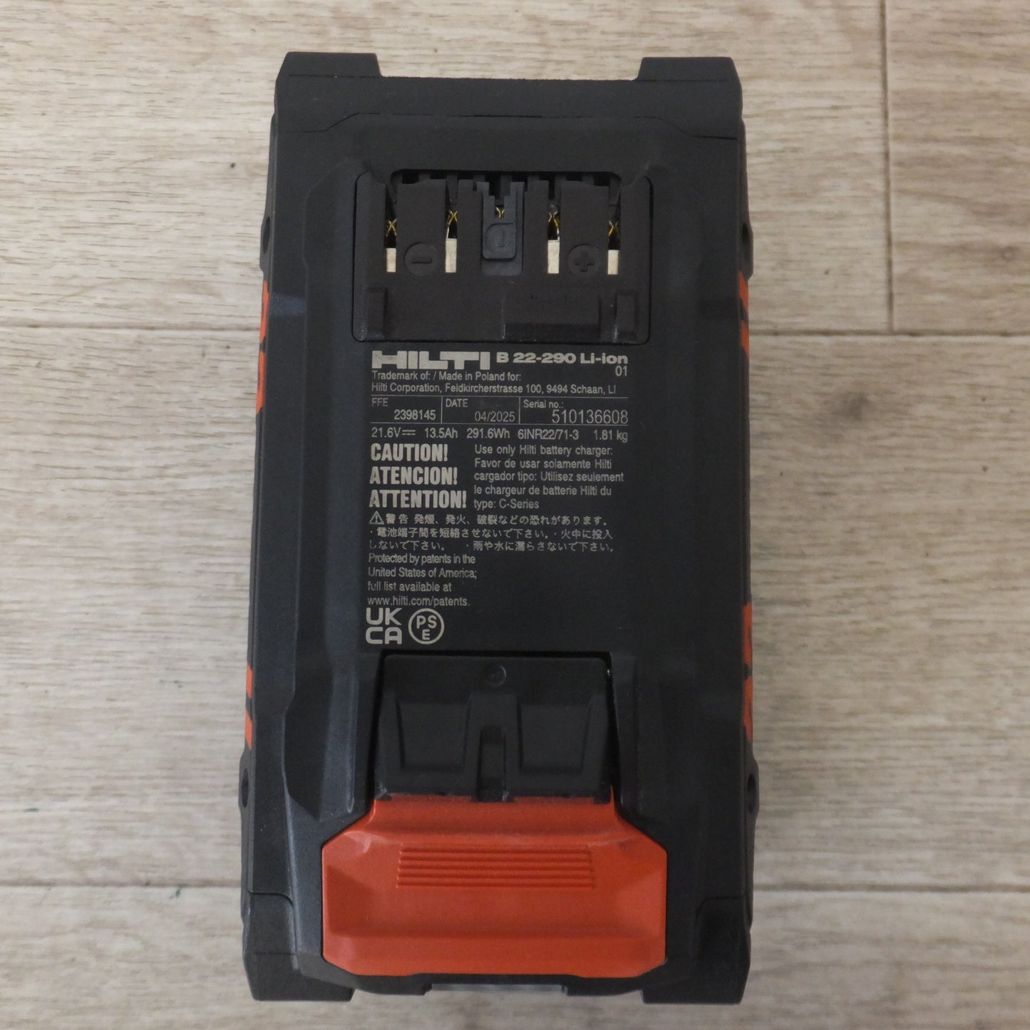 [送料無料] 未使用★ヒルティ HILTI バッテリーパック BATTERY PACK B22-290 LI-ION #2416291★