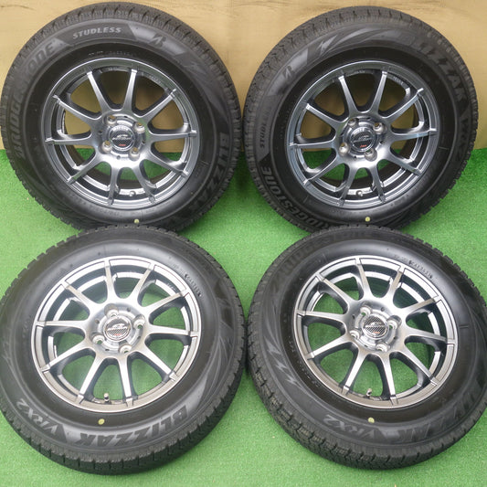 バリ溝！キレイ！8.5分★スタッドレス 175/70R14 ブリヂストン ブリザック VRX2 SCHNEIDER シュナイダー 14インチ PCD100/4H★6041502KTス