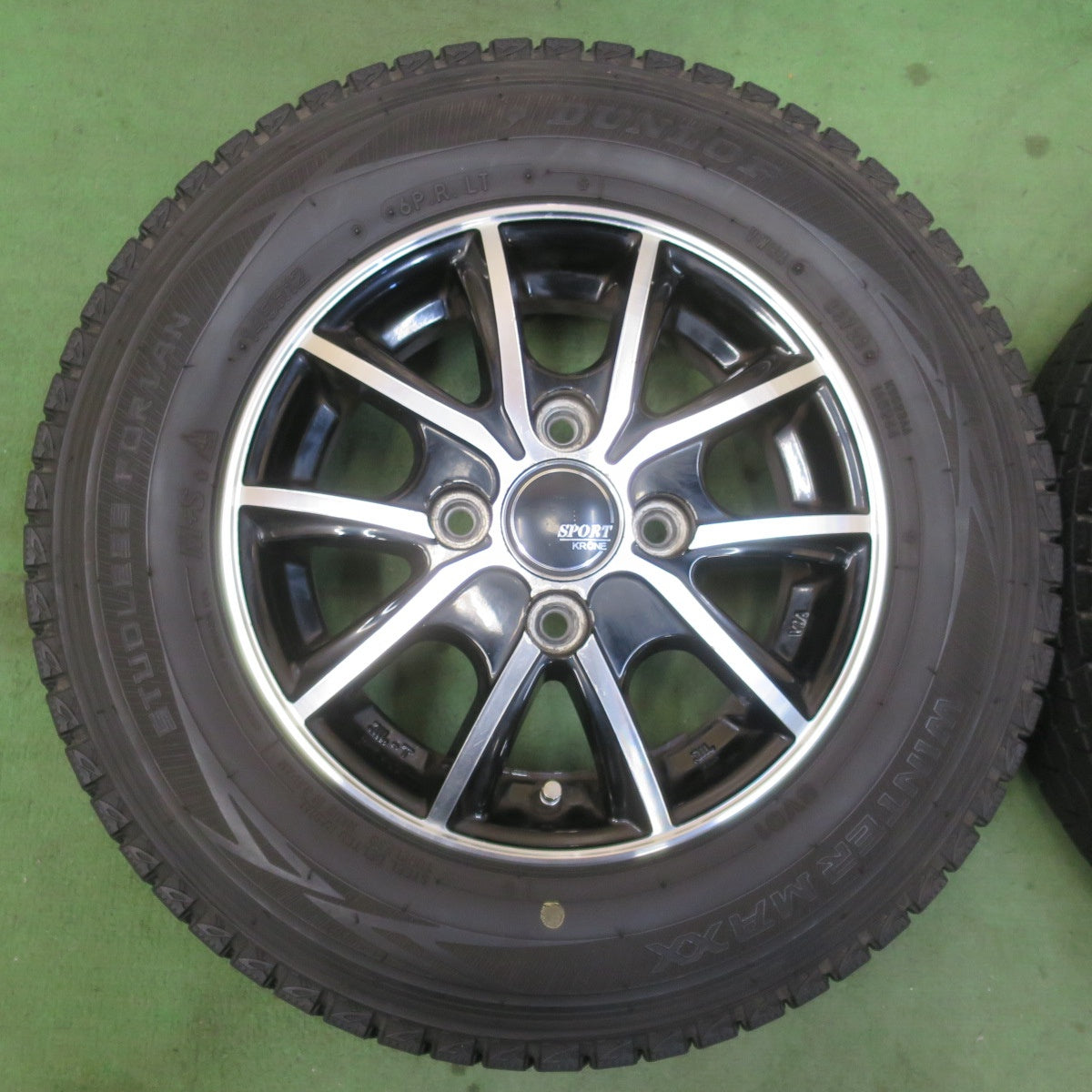 4本価格★スタッドレス 145R12 6PR ダンロップ ウインターマックス SV01 SPORT KRONE スポルト クローネ 12インチ PCD100/4H★6011309イス
