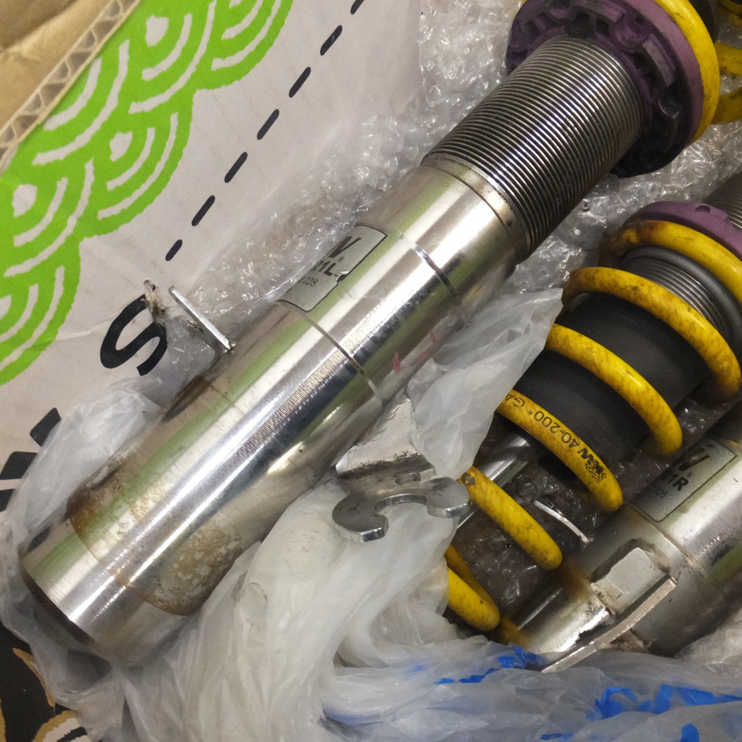 [送料無料] 岐阜発 ジャンク★KW ミニ XN20系 車高調 一式 セット　200 1021L　200 1021R　200 1121　サスペンション★