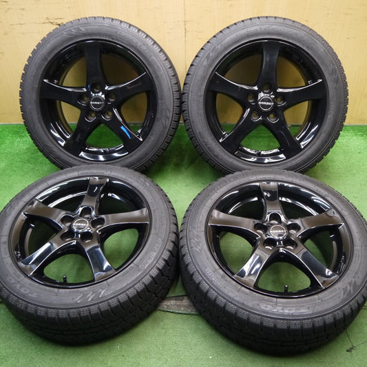 バリ溝！22年！キレイ！9.5分以上★MINI ミニ クーパー 等 BORBET 195/55R16 スタッドレス トーヨー オブザーブ ガリット GIZ ボルベット 16インチ PCD112/5H★5060405Hス