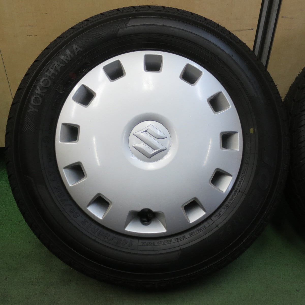 ほぼ未使用！キレイ★スズキ エブリイ 純正 スチール 145/80R12 80/78N ヨコハマ JOB RY52 12インチ PCD100/4H★6052201イノ
