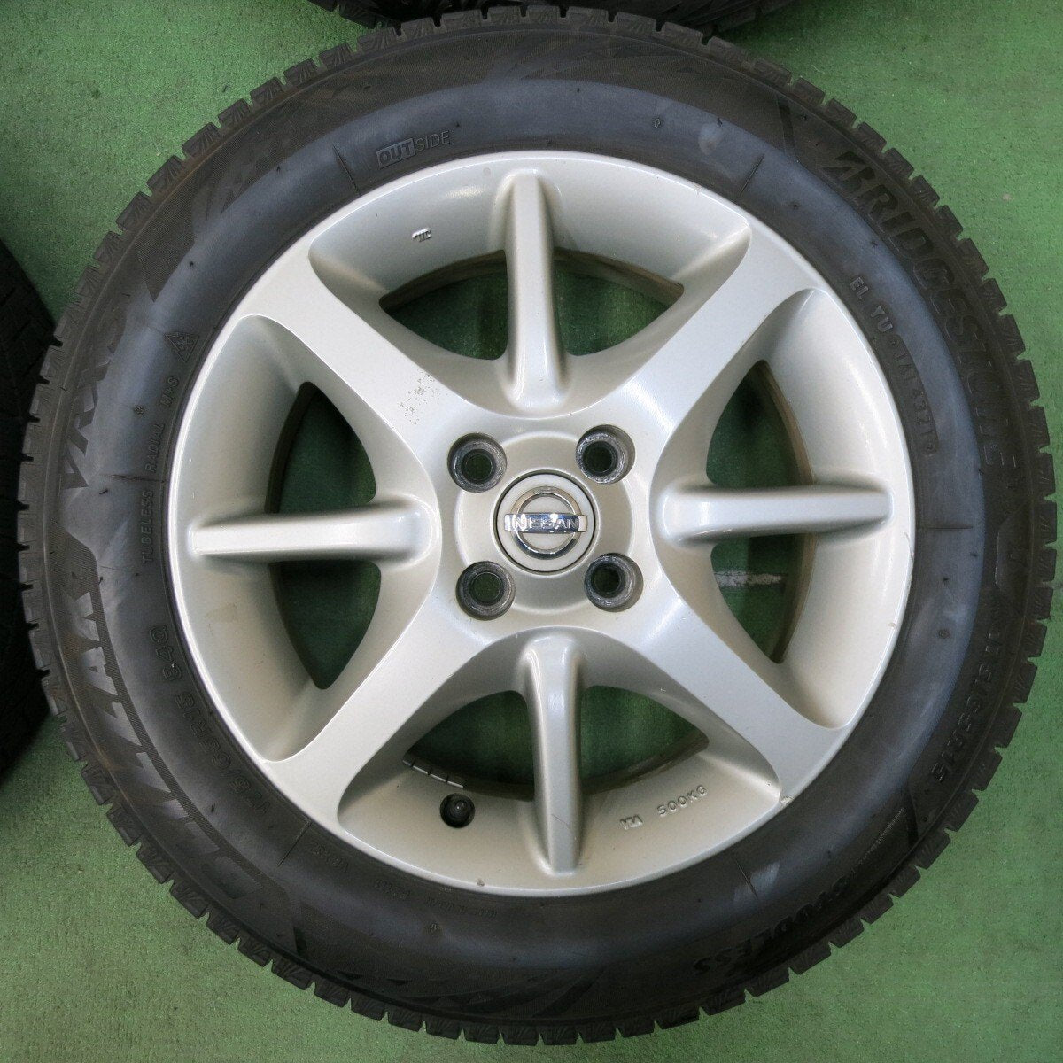 バリ溝！21年！8.5分★日産 K12 マーチ 純正 175/65R15 スタッドレス ブリヂストン ブリザック VRX3 15インチ PCD100/4H★5010812SYス