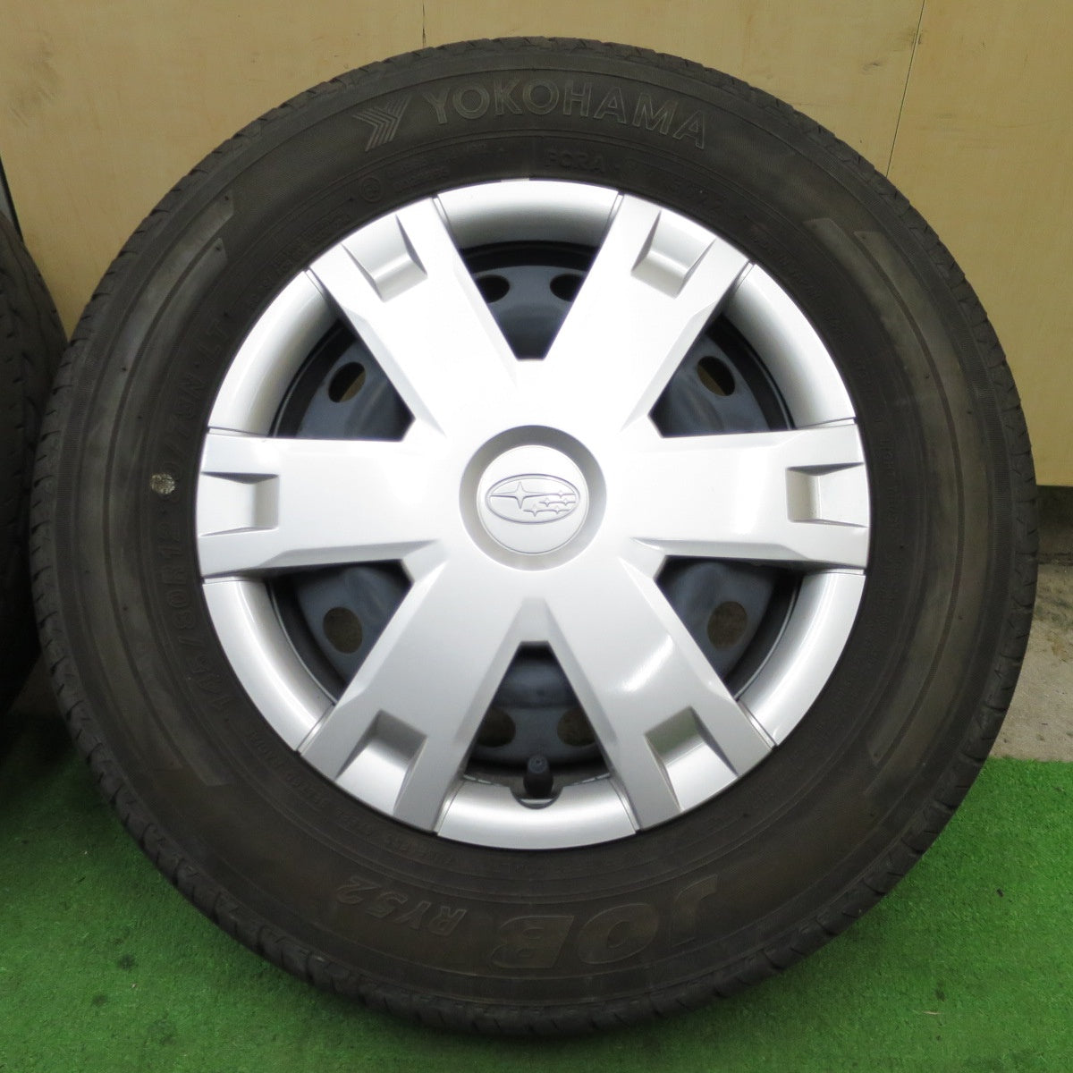 キレイ！22年★スバル サンバー バン 純正 スチール 145/80R12 80/78N ヨコハマ JOB RY52 SAMBAR 12インチ PCD100/4H★6030202ナノ