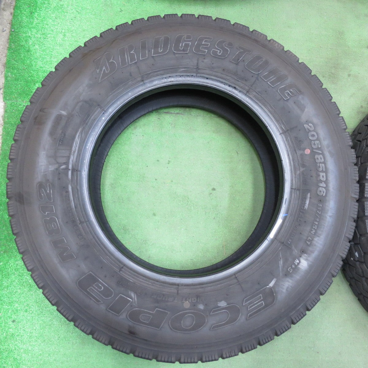 バリ溝！25年！9分！6本★トラック タイヤ 205/85R16 117/115N ブリヂストン エコピア M812 ミックス オールシーズン 16インチ★5102308イスタ