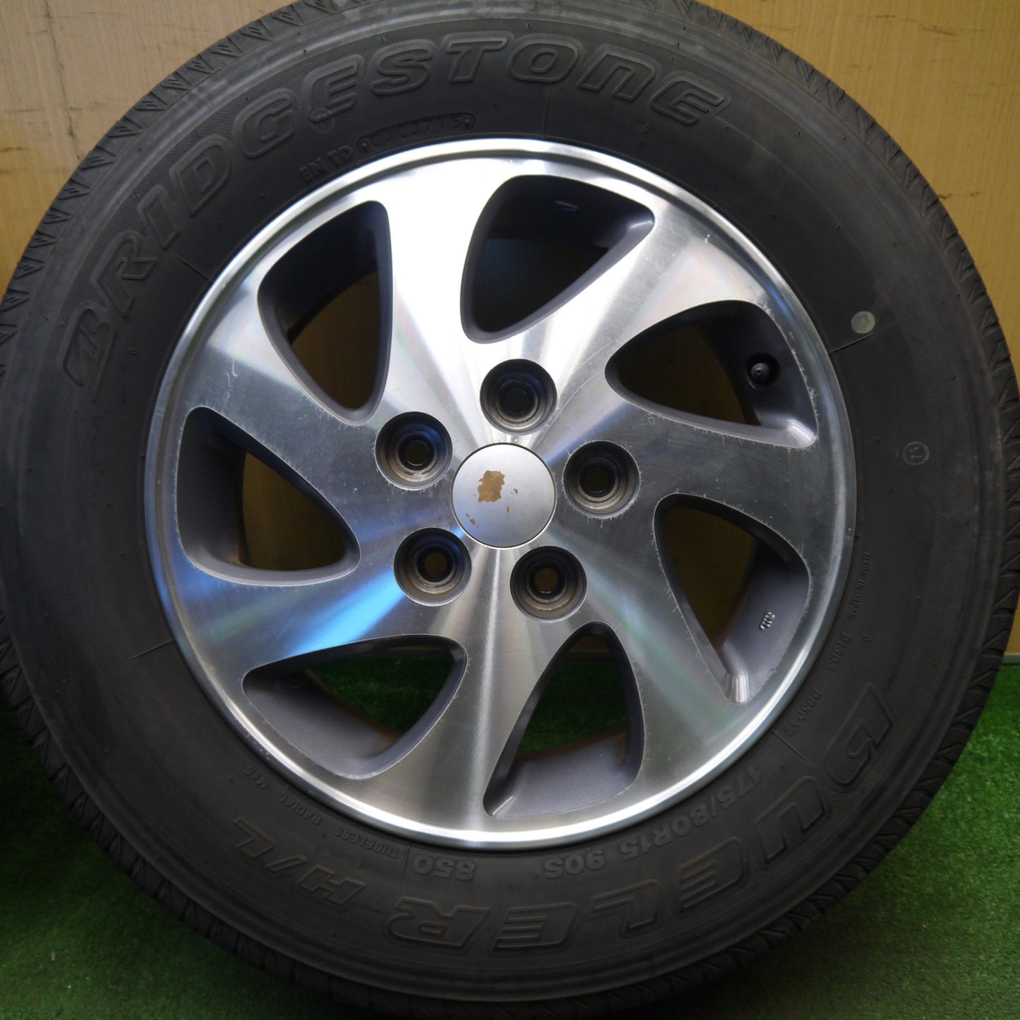 4本価格★ダイハツ テリオスキッド 純正 175/80R15 ブリヂストン デューラー H/L 850 DUELER 15インチ PCD114.3/5H★6031608Hノ
