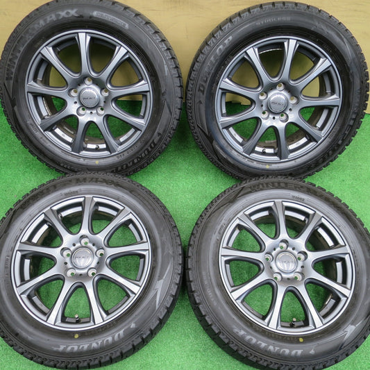 バリ溝！キレイ！9.5分★スタッドレス 205/60R16 ダンロップ ウインターマックス WM02 DUFACT デュファクト 16インチ PCD114.3/5H★5121304NKス