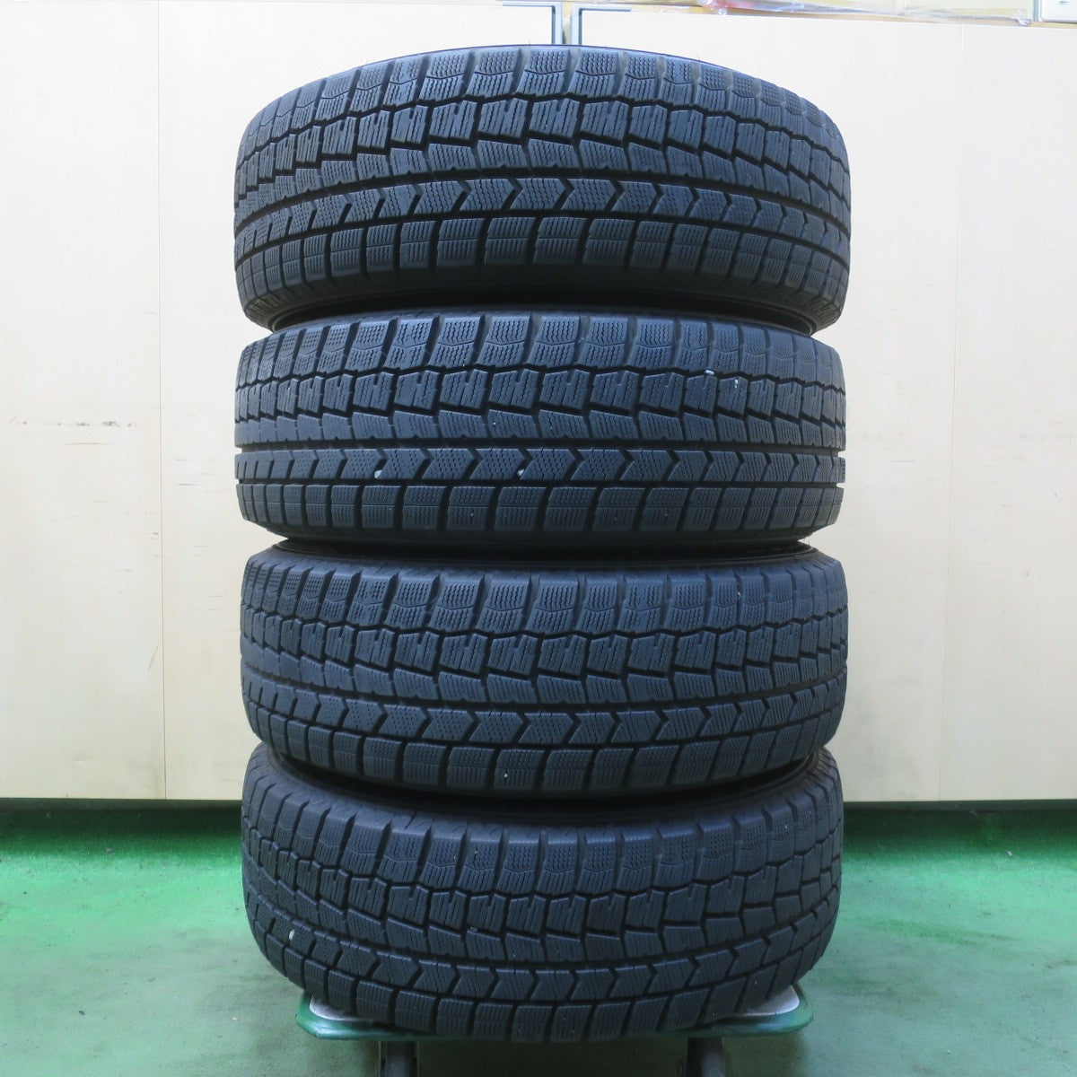 バリ溝！22年！9分◎スタッドレス 195/65R15 ダンロップ ウインターマックス WM02 LAPAS 社外 アルミ 15インチ PCD114.3/5H◎6062701イス