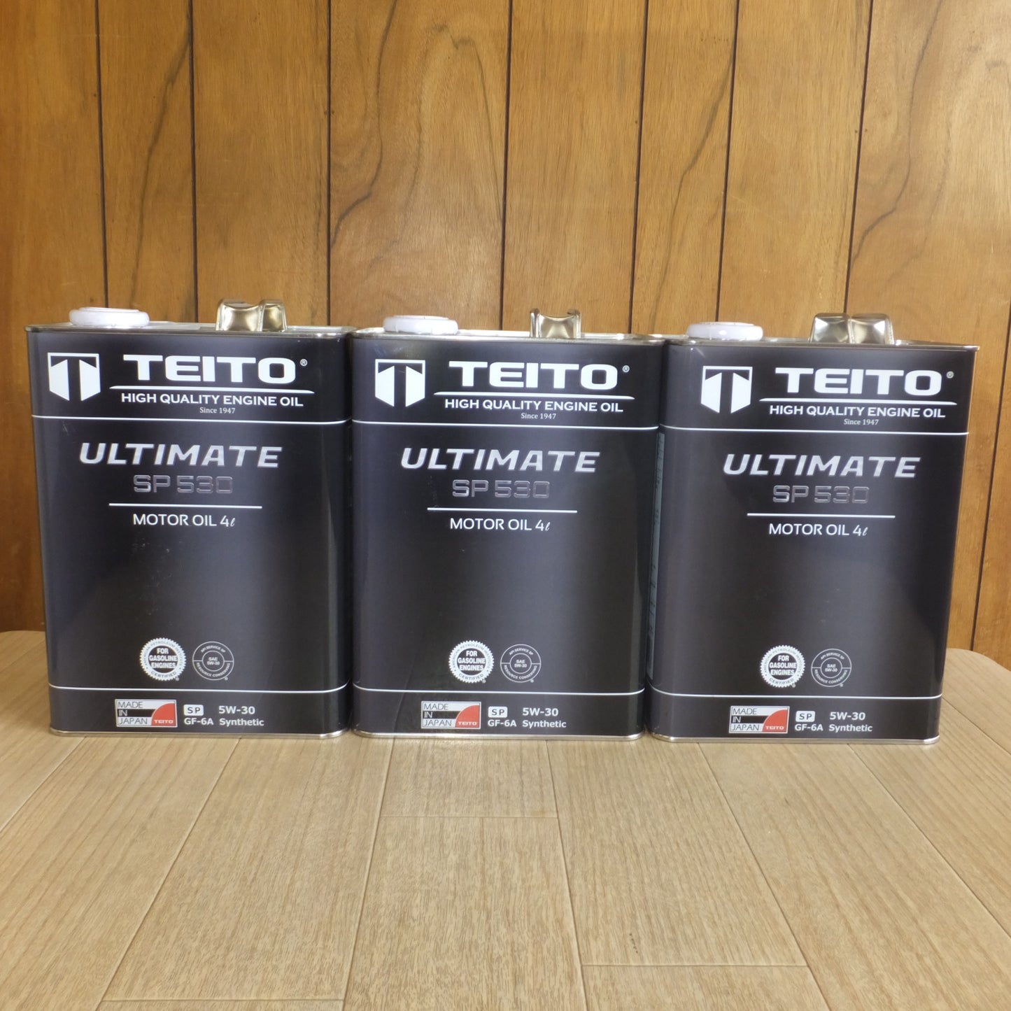 [送料無料] 未使用★帝都産業 TEITO 四輪車専用エンジンオイル 5W-30 ULTIMATE SP530 4L　3缶 セット★