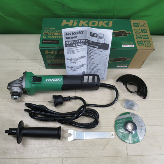 [送料無料] 未使用☆HIKOKI ハイコーキ 100mm ディスクグラインダー G10BYE2 電動 工具 200V 研摩 研磨 機 切断 研削 コード式☆