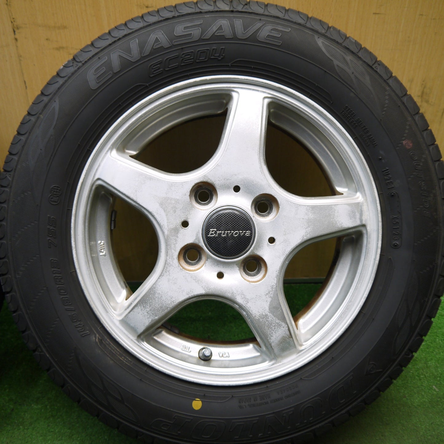 バリ溝！23年！8.5分★145/80R13 ダンロップ エナセーブ EC204 Eruvova 13インチ PCD100/4H★5080504Hノ