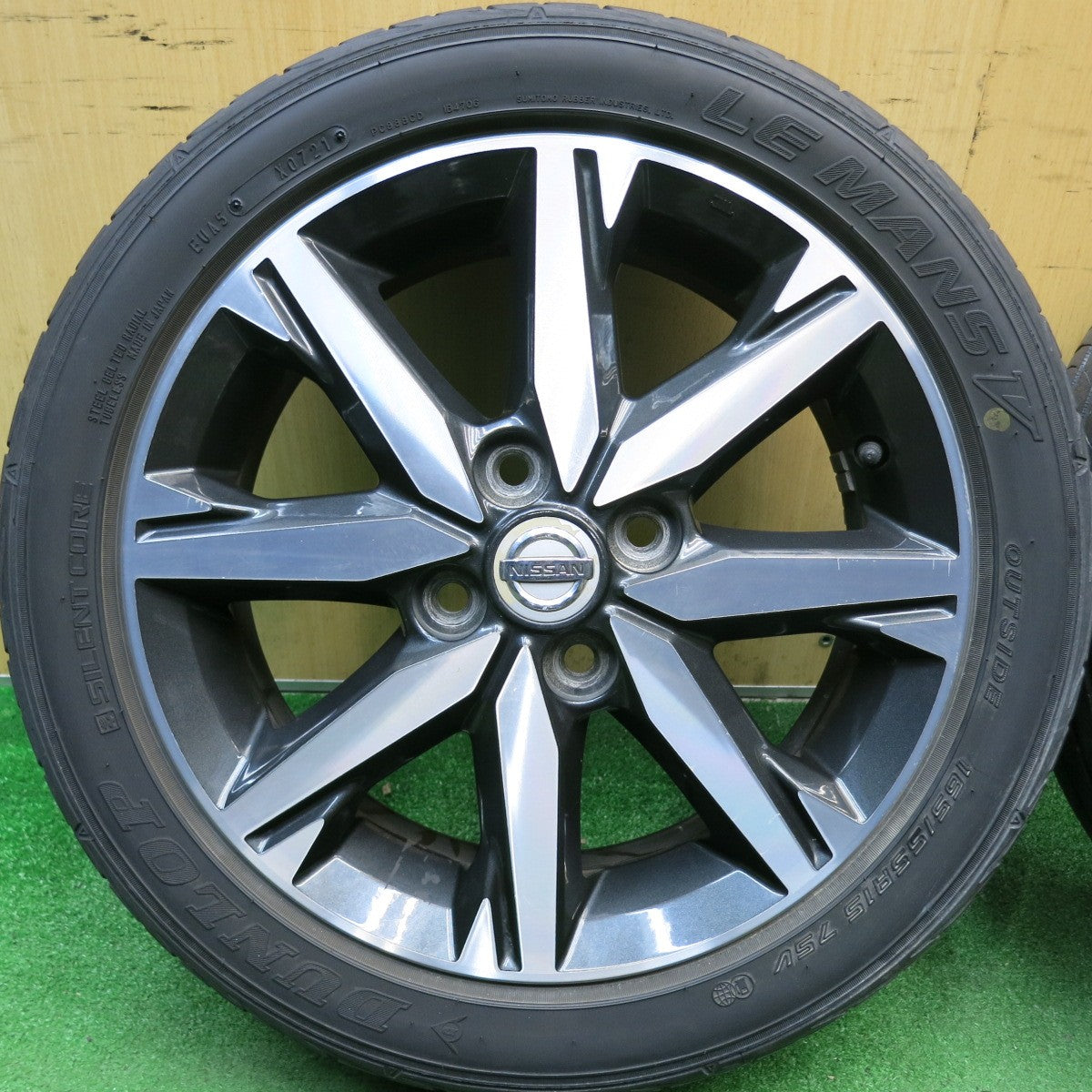 4本価格★日産 デイズ ルークス 純正 165/55R15 ダンロップ LE MANS V ルマン5 15インチ PCD100/4H★6041808HAノ