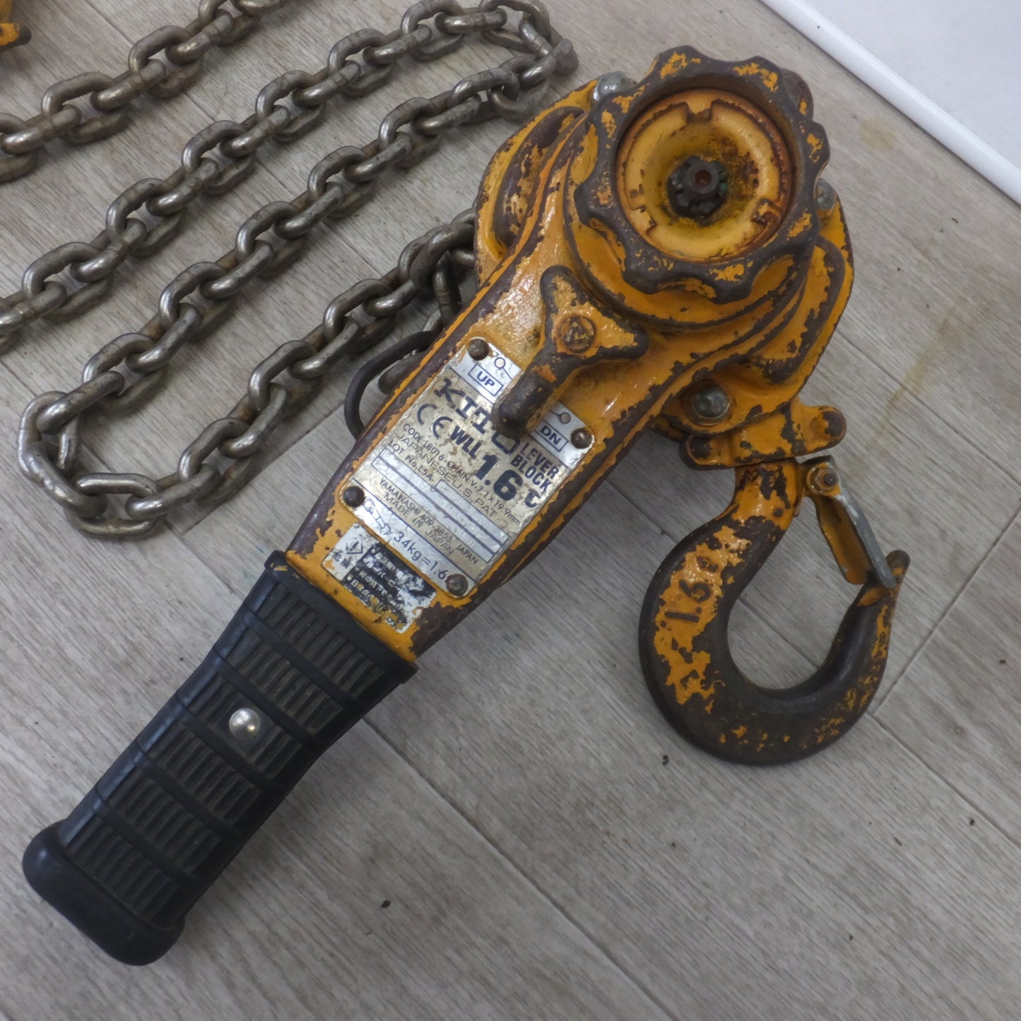 [送料無料] ★キトー KITO レバーブロック LB016 L5A 1.6t　CHAIN V-7.1×19.9mm(1)★