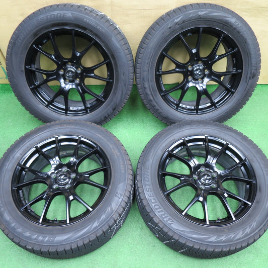 バリ溝！キレイ！9.5分★XV フォレスター 等 LEONIS NAVIA 02 225/55R17 スタッドレス ブリヂストン ブリザック VRX2 レオニス ナヴィア 17インチ PCD100/5H★6030102NKス