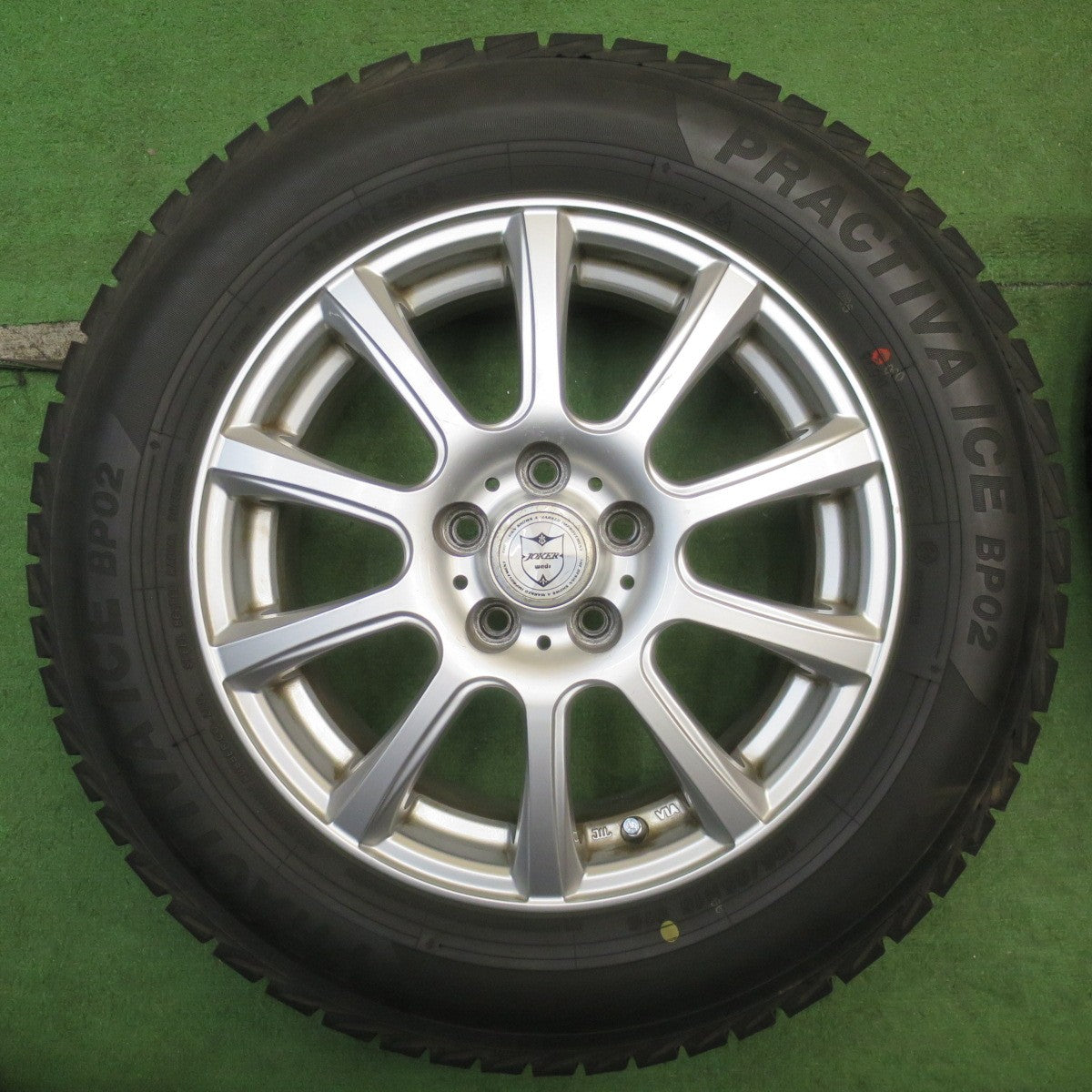 バリ溝！25年！9.5分◎プリウス 等 195/65R15 スタッドレス プラクティバ アイス BP02 JOKER ジョーカー 15インチ PCD100/5H◎6060902NJス