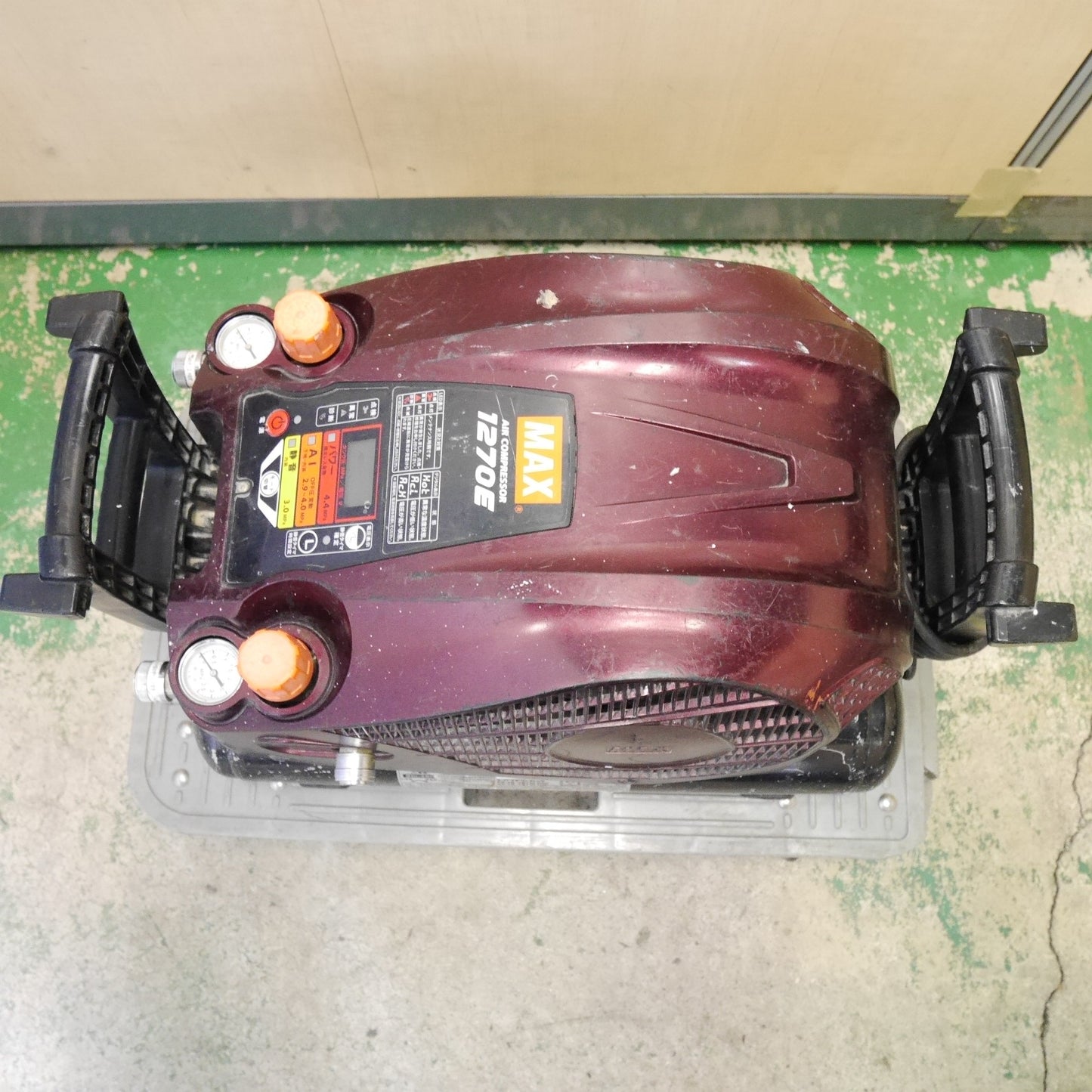 [送料無料] ☆MAX マックス スーパー エア コンプレッサー AK-HH1270E ガーネットレッド エアー ツール 工具 現状品☆