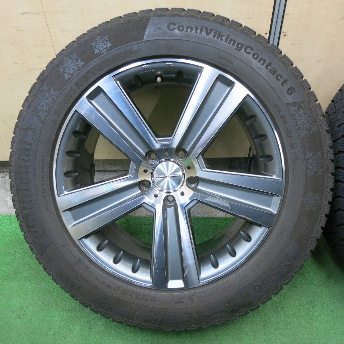 バリ溝！8.5分★ベンツ 等 EuroPremium WERNER 235/60R18 スタッドレス コンチネンタル コンチバイキング コンタクト6 18インチ ヴェルナー PCD112/5H★6011202ナス