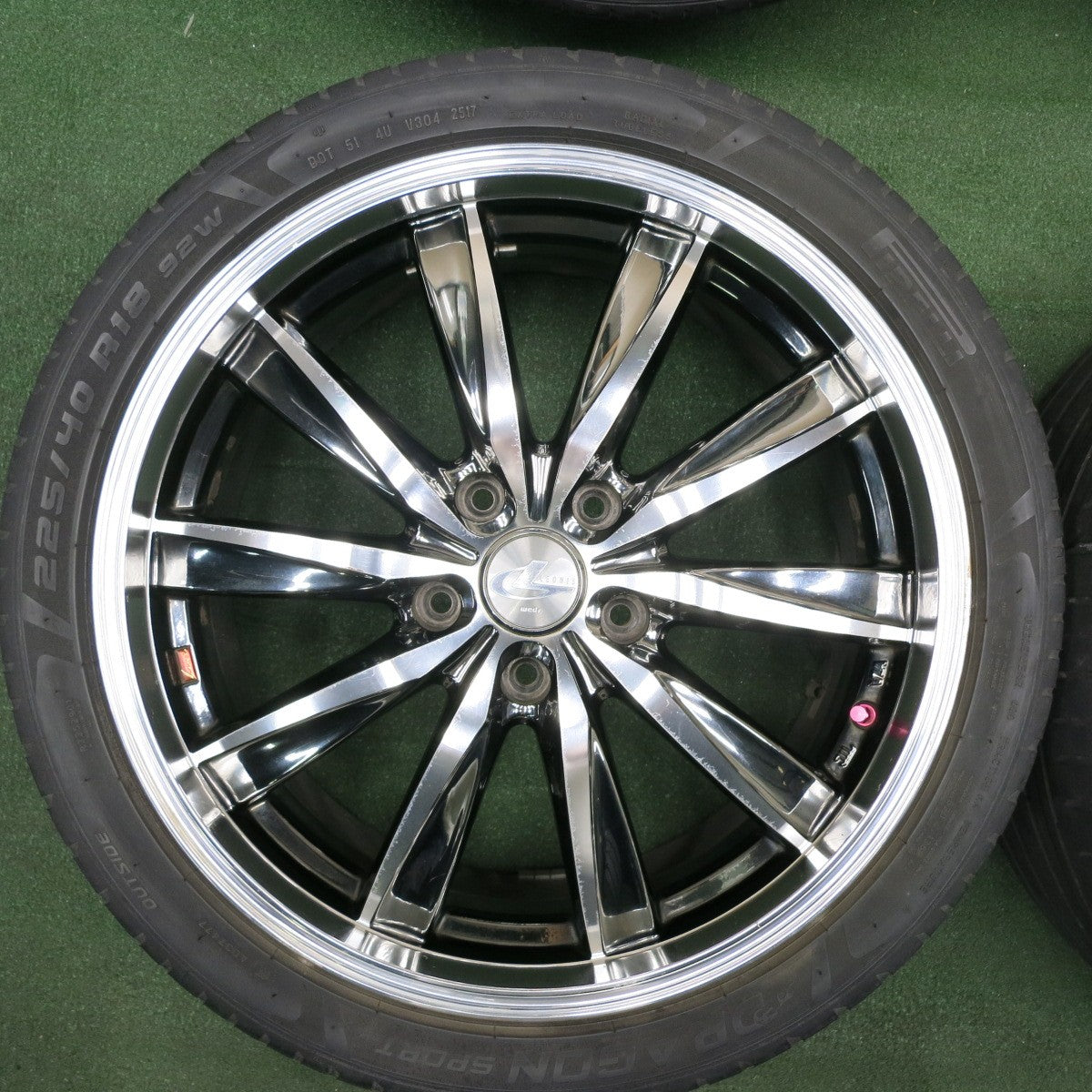*送料無料* 4本価格★LEONIS CX weds 225/40R18 ピレリ ドラゴン スポーツ TM レオニス 18インチ PCD114.3/5H★4041708TNノ