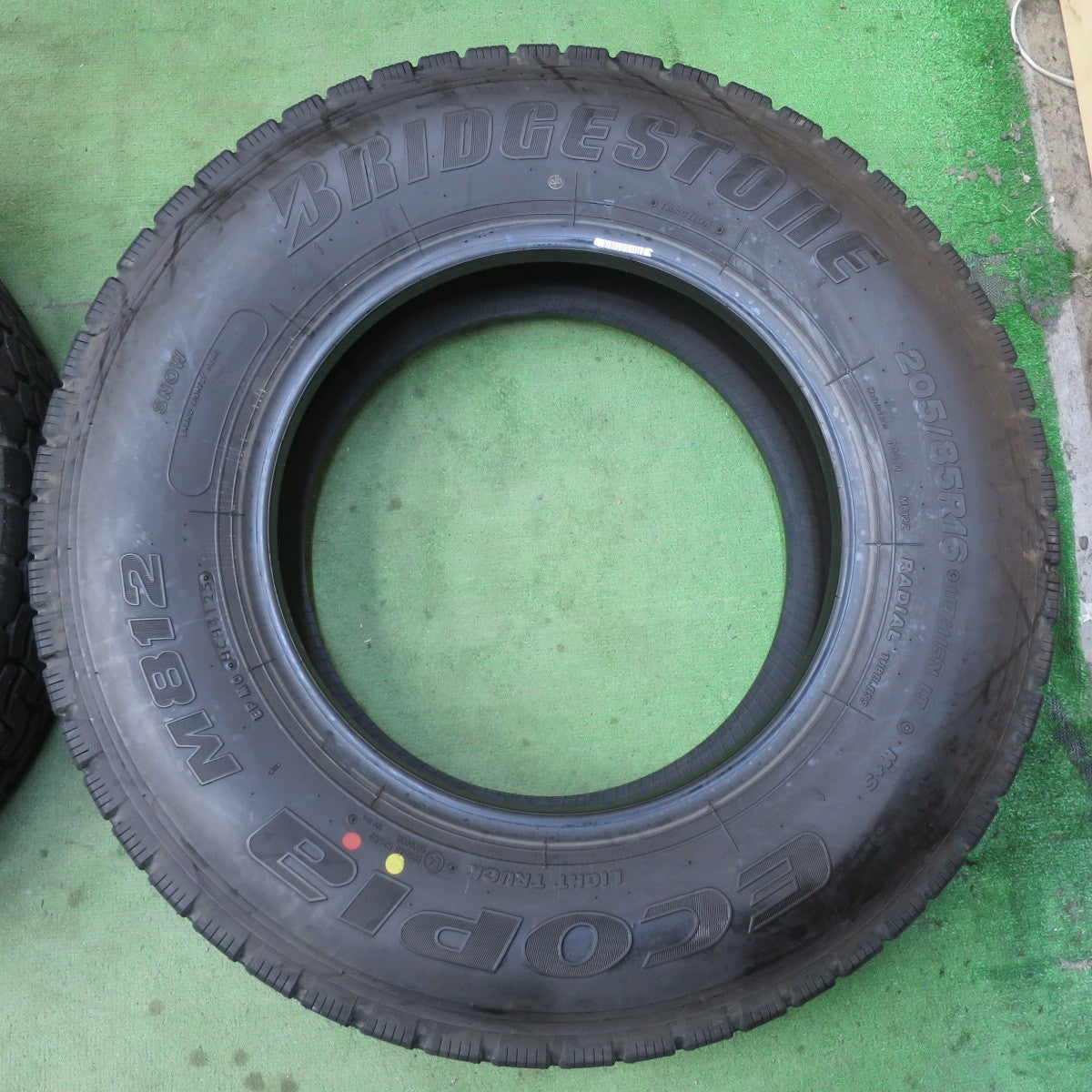 ほぼ未使用！25年！6本★トラック バス タイヤ 205/85R16 117/115N ブリヂストン エコピア M812 ミックス オールシーズン 16インチ★6013105イスタ