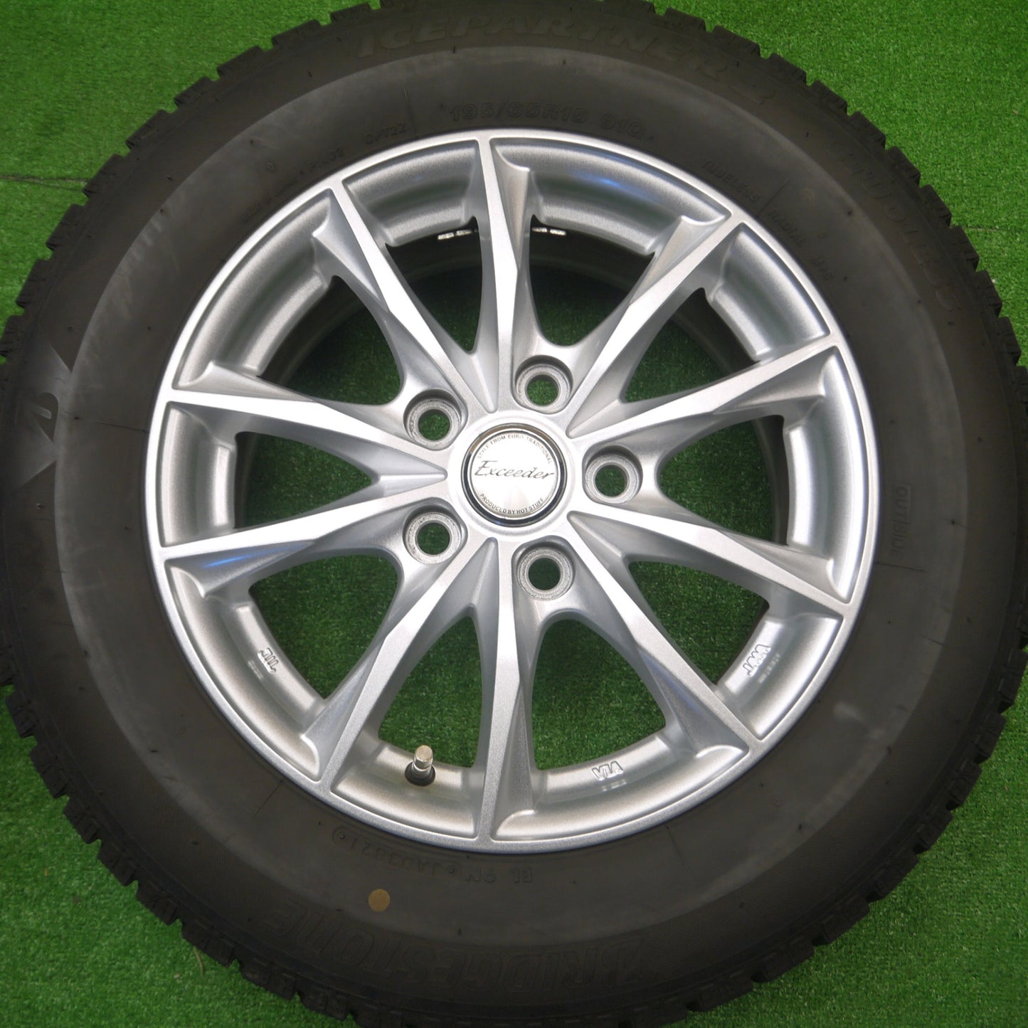 [送料無料] バリ溝！21年！キレイ！9分★スタッドレス 195/65R15 ブリヂストン アイスパートナー2 Exceeder エクシーダー 15インチ PCD114.3/5H★4091102Hス