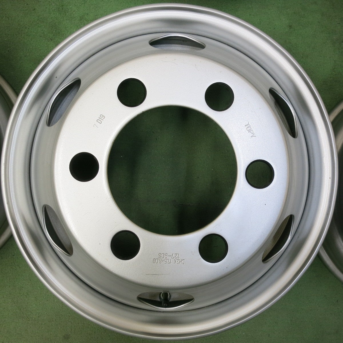 新車外し！ほぼ未使用！6本★トラック TOPY スチール ホイール 17.5インチ 17.5×6.00 127-9CS PCD222.25/6H★5070412SYホ