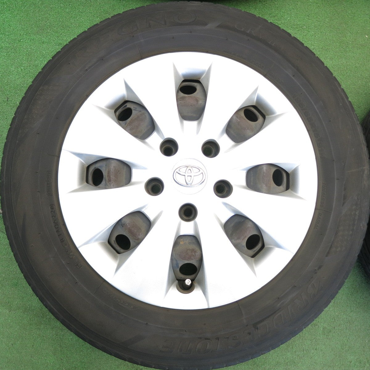 バリ溝！22年！8.5分★トヨタ 70系 ノア ヴォクシー 純正 スチール 195/65R15 ブリヂストン レグノ GRV2 15インチ PCD114.3/5H★6051410HAノ