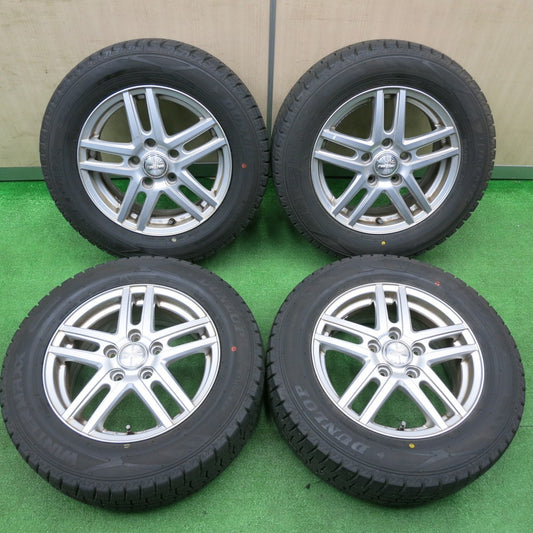 [送料無料] バリ溝！22年！9.5分以上★スタッドレス 195/65R15 ダンロップ ウインターマックス WM02 ravrion ラブリオン 15インチ PCD114.3/5H★4111910TNス