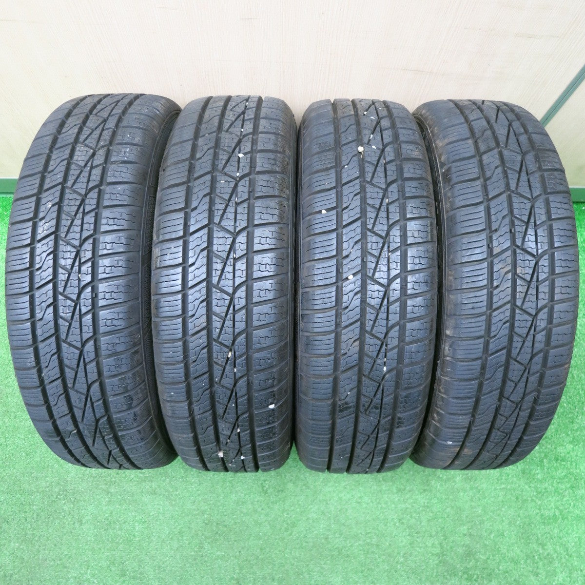 [送料無料] バリ溝！23年！ほぼ10分★スズキ ラパン 純正 155/65R13 ランドセイル 4-SEASONS 13インチ PCD100/4H★4121402NJノ