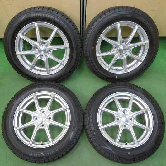 タイヤほぼ未使用！23年！キレイ★スタッドレス 175/65R15 ダンロップ ウインターマックス WM02 SEIN EK AME ENKEI ザイン エンケイ 15インチ PCD100/4H★5042803イス