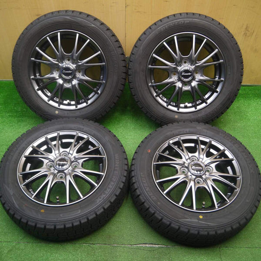 バリ溝！22年！キレイ！ほぼ10分★スタッドレス 155/65R13 ダンロップ ウインターマックス WM02 エクシーダー 13インチ PCD100/4H★4121105Hス