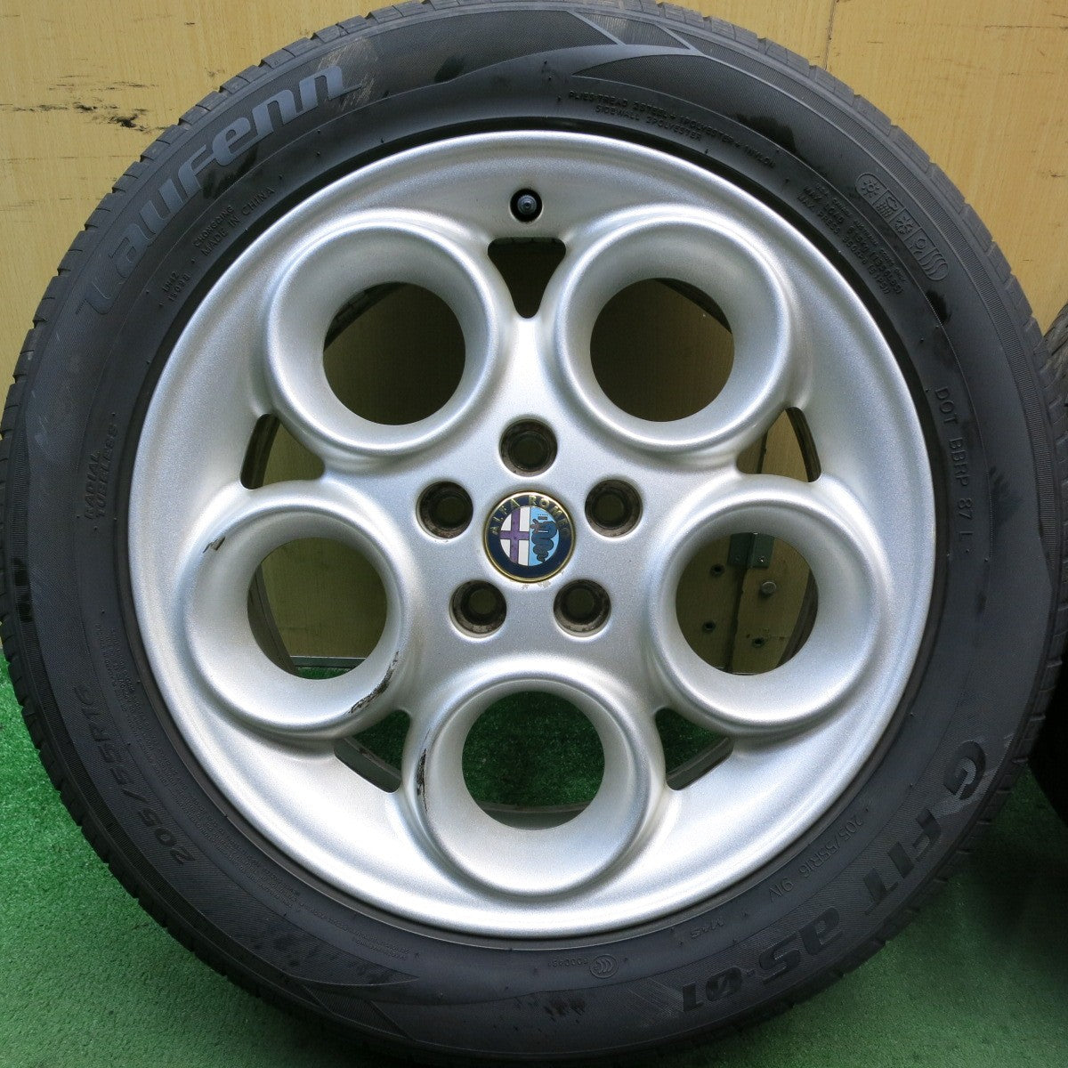 バリ溝！21年！9.5分以上★アルファロメオ 156 純正 205/55R16 ラウフェン G FIT as-01 16インチ PCD98/5H★5080107HAノ