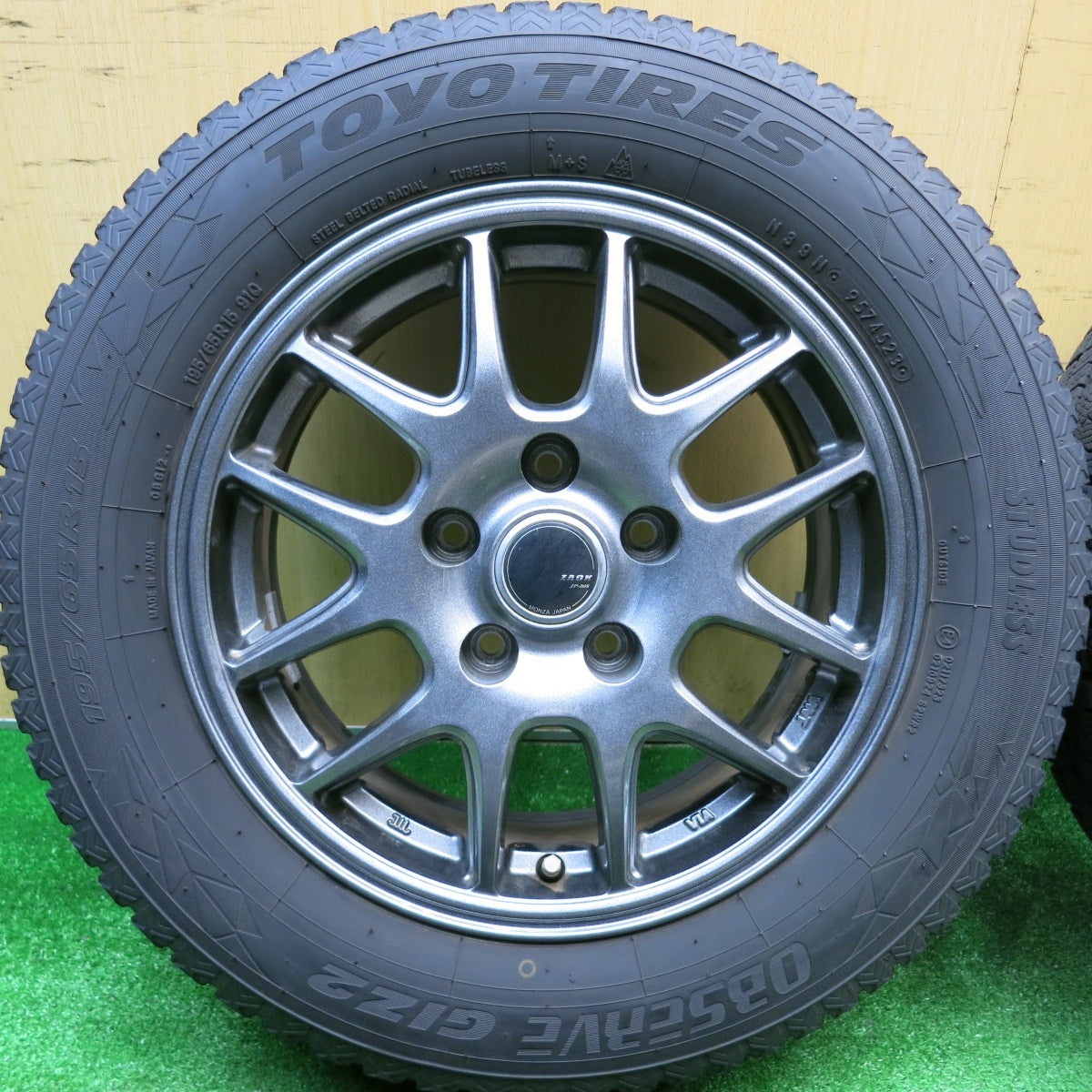 バリ溝！23年！キレイ！9分★スタッドレス 195/65R15 トーヨー オブザーブ GIZ2 ZACK JP-205 MONZA ザック モンツァ 15インチ PCD114.3/5H★5111304HAス