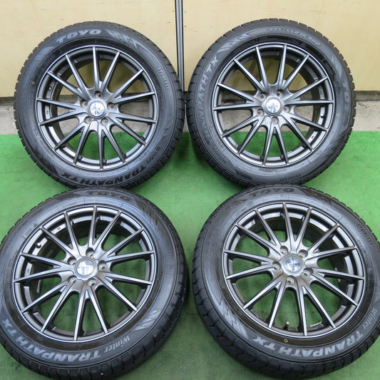 バリ溝！22年！キレイ！9.5分★スタッドレス 225/55R18 トーヨー ウインター トランパス TX VELVA SPORT ヴェルヴァ スポーツ 18インチ PCD114.3/5H★5112504TTス