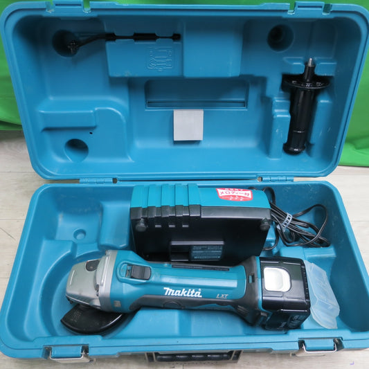 [送料無料] キレイ☆マキタ 14.4V 3.0Ah 100mm 充電式 ディスク グラインダ GA400DRF ケース 充電器 バッテリー 付き 電動 工具☆