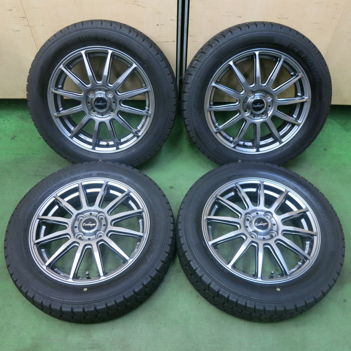 バリ溝！23年！キレイ！9.5分以上★スタッドレス 165/65R15 グッドイヤー アイスナビ7 Exchanger 15インチ 軽サイズ タフト ハスラー 等 PCD100/4H★5122402SKス