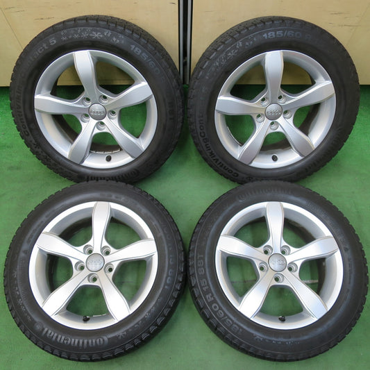 [送料無料] キレイ★アウディ 8X A1 純正 185/60R15 スタッドレス コンチネンタル コンチバイキング コンタクト5 15インチ PCD100/5H★5012509イス