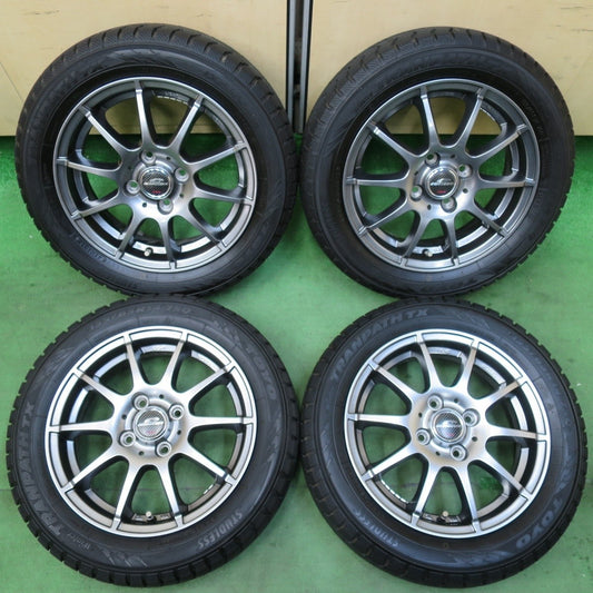 バリ溝！キレイ！ほぼ10分★スタッドレス 155/65R14 トーヨー ウインター トランパス TX SCHNEIDER シュナイダー 14インチ PCD100/4H★5022409イス