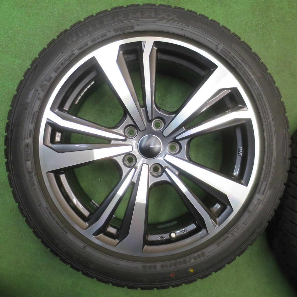 ほぼ未使用！24年！キレイ★BMW 等 smartline 365 225/50R18 スタッドレス ダンロップ ウインターマックス WM02 スマートライン 18インチ PCD112/5H★6030903NJス