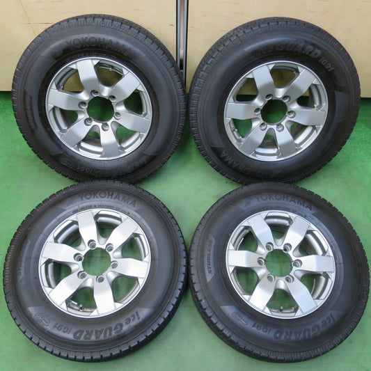 バリ溝！キレイ！9.5分以上★ハイエース 195/80R15 107/105L スタッドレス ヨコハマ アイスガード iG91 TOPY BAZALT-X 15インチ PCD139.7/6H★5040908イス
