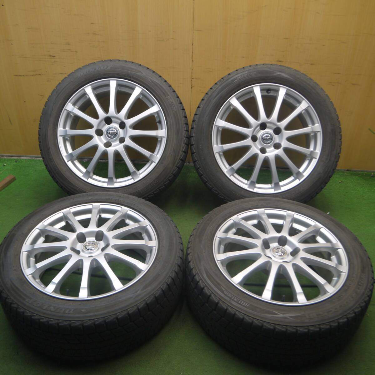 [送料無料] 4本価格★日産 T32 エクストレイル 純正 225/55R18 スタッドレス ダンロップ ウインターマックス SJ8 PCD114.3/5H★4061406Hス