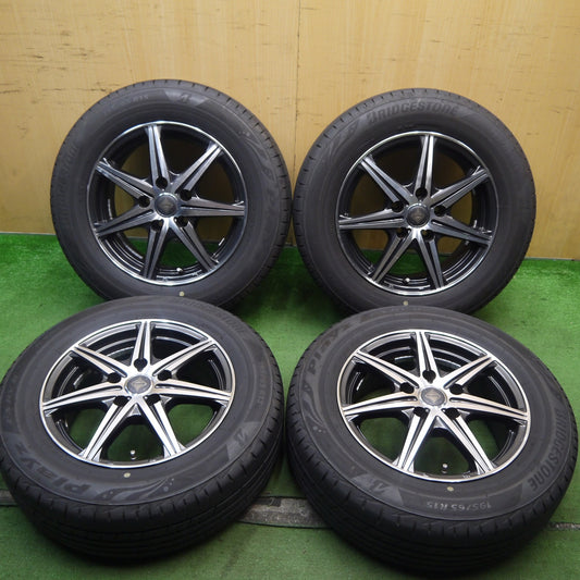 バリ溝！23年！9.5分★195/65R15 ブリヂストン プレイズ PX-RV2 RiZLEY ライツレー 15インチ PCD114.3/5H★5072203Hノ