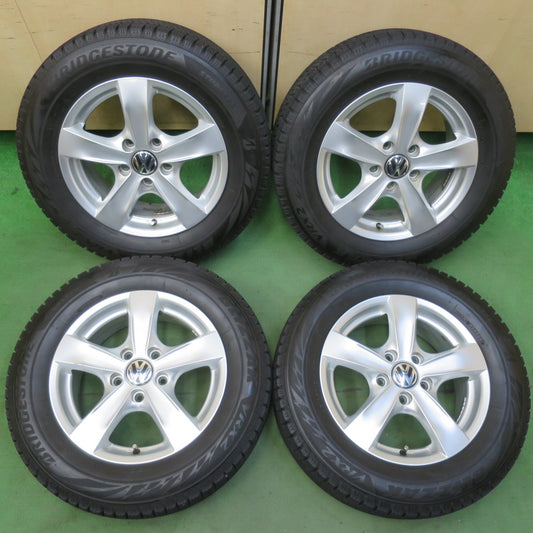 バリ溝！22年！キレイ！8.5分★ワーゲン 等 AGA TARGA 195/65R15 スタッドレス ブリヂストン ブリザック VRX2 15インチ PCD112/5H★5100606イス